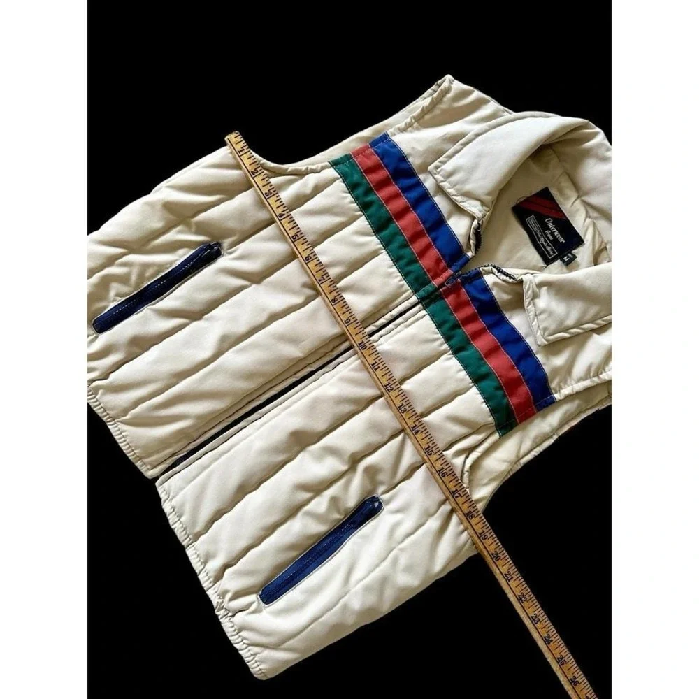 Vintage‎ 70's Sears Puffer Ski Best Sz Medium Unisex Rainbow Stripe Fits Small